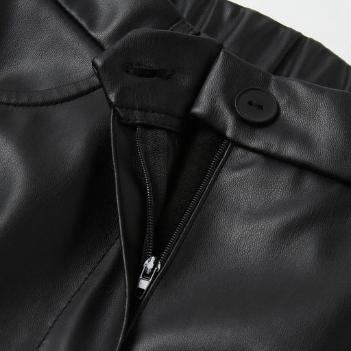 Брюки женские из экокожи MINAKU: Eco leather, чёрные, размер 52