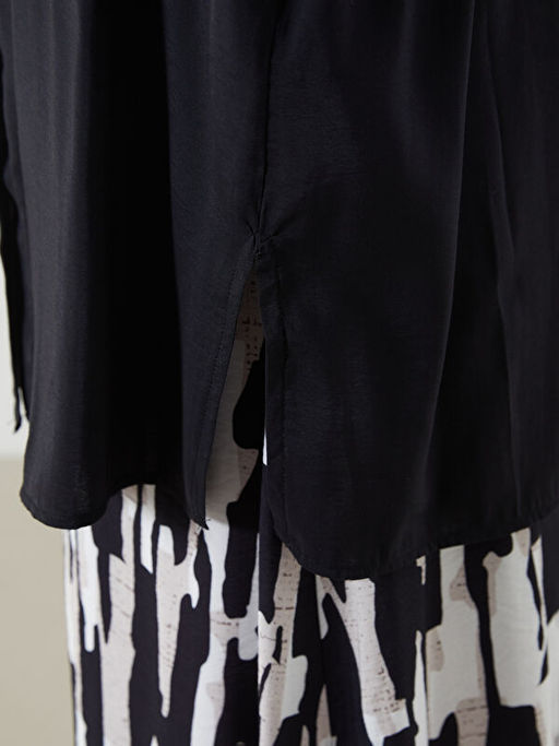 Modal Kar???ml? Kad?n G?mlek Tunik