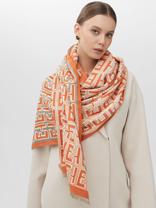 в составе ШЕРСТЬ и КАШЕМИР Большой, мягкий, теплый двусторонний палантин - Tantino фото 6