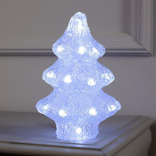 Светодиодная фигура «Ёлочка» 7×21×7 см, акрил, 20 LED, батарейки ААх2 (не в комплекте), свечение белое
