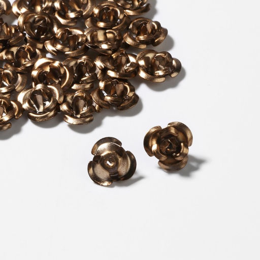 Цена за 2 шт. Бусины для творчества «Розочка», 8 мм, набор 30 шт, цвет коричневый