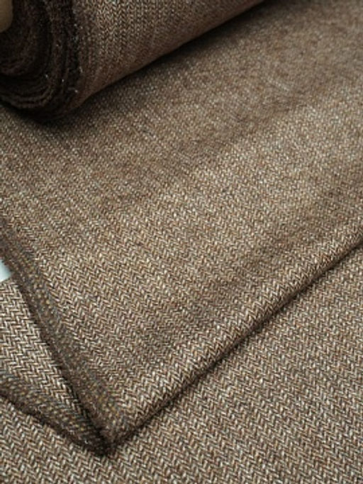 Шерсть пальтово-костюмная Твид Мелкая елочка цв.бежево-коричневый, ш.1.5м, шерсть-40%, п/э-60% - Купава фото 10
