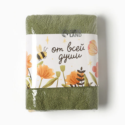 Набор махровых полотенец Этель Пчёлка 30х30 см - 3 шт, 340 г/м2, 100% хл  фото 5