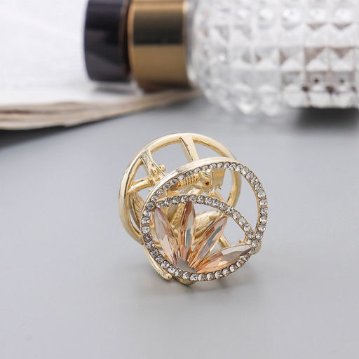 Цена за 6 шт. Крабик для волос «Флоранс галант», 3 см, золото