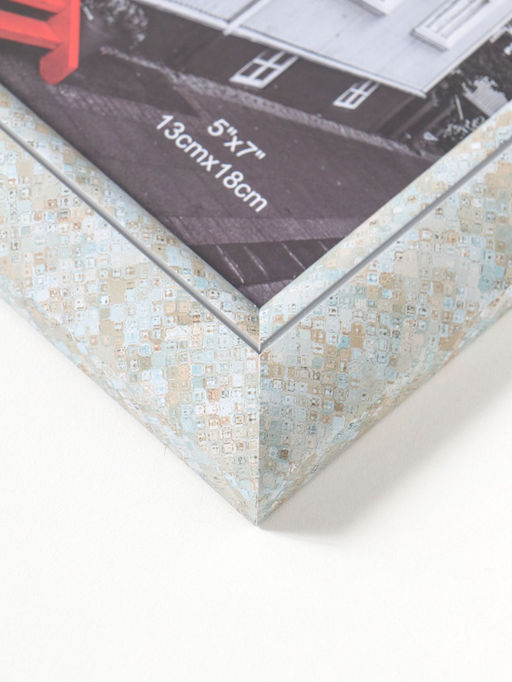 Фоторамка пластик 13х18 см "Марокканская мозаика" оттенки голубого 23х18х2 см