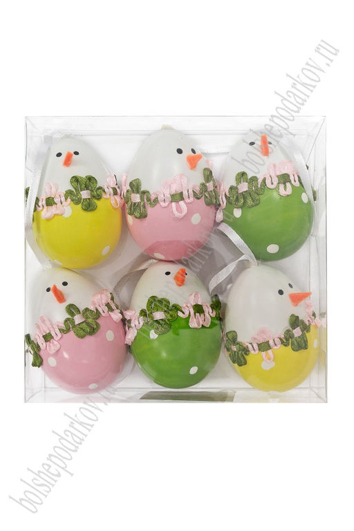Пасхальный декор 5,5 см Яйца (6 шт) SF-5010, №1 - Больше подарков фото 2