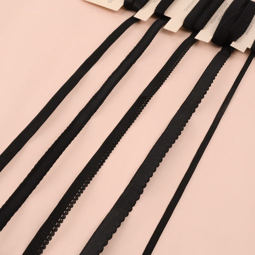 Набор резинок для пошива нижнего белья TEIRA, 5 видов, чёрный