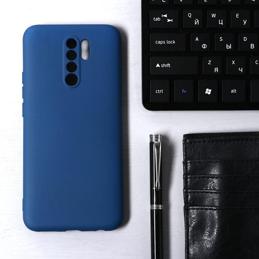 Чехол Krutoff для Xiaomi Redmi 9, матовый, синий