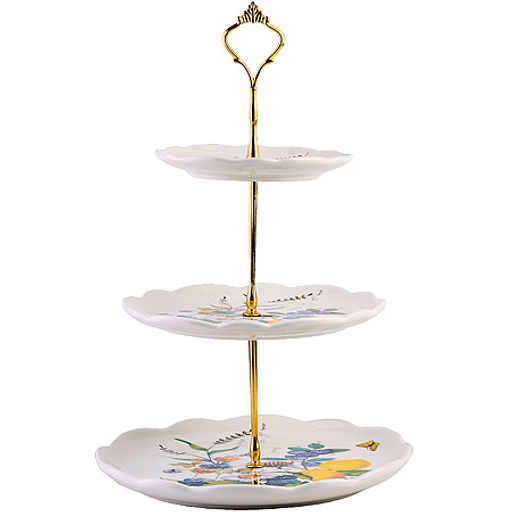 60155 Конфетница 3-х ярусная Лесные ягоды с лимонами доломит/ металл LR (х16) - Mayer&boch фото 3