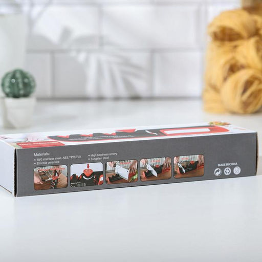 Точилка Hi-tech, 4 в 1, с регулятором угла заточки, серая