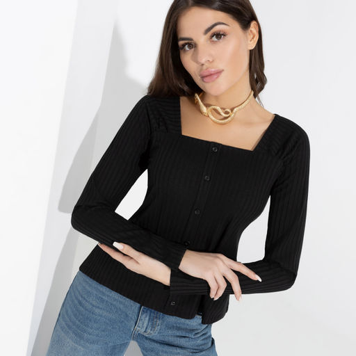 Блуза Аппетитные формы (магия черного, с поясом) - Charutti фото 2