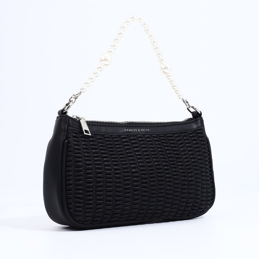 Сумка-багет на молнии, длинный ремень, цвет чёрный - Simaland фото 5