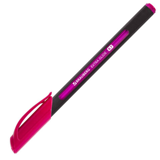 Цена за 2шт. Ручка шариковая масляная BRAUBERG "Extra Glide Soft Color", СИНЯЯ, узел 0,7 мм, линия письма 0,35 мм