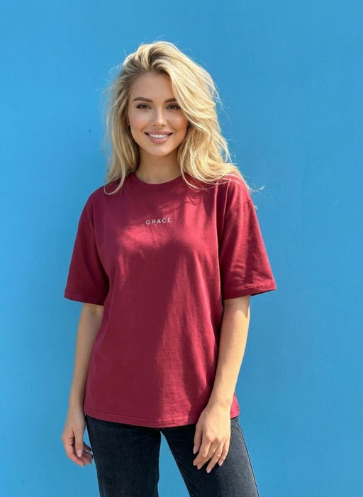 K13334 Футболка (плотный хлопок) БУРГУНДИ