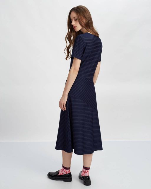 Платье-миди в тонкую полоску - Incity фото 3
