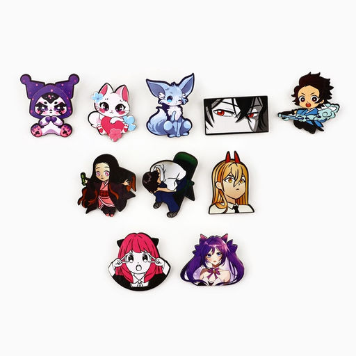 Цена за 20 шт. Значки деревянные Аниме в шоубоксе, 20 шт.