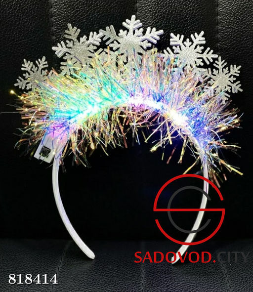 Новогодний светящийся ободок снежинки - Bruno фото 2