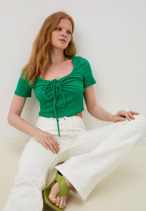 Приталенная блузка с завязками - Incity фото 8