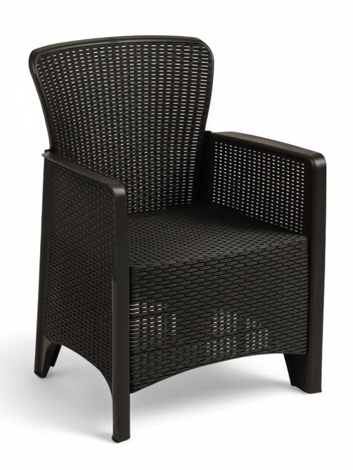 Кресло садовое «Ротанг Лайт», пластик, 62×58.5×85 см, до 106 кг, мокко