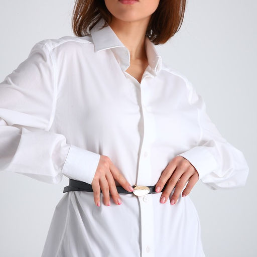 Ремень женский, ширина 1.4 см, пряжка металл, цвет тёмно-серый - Simaland фото 3