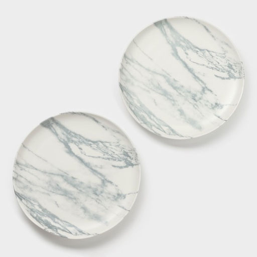 Десертные тарелки Magistro Real Marble, d=21 см, набор 2 шт., фарфор, белые фото 3
