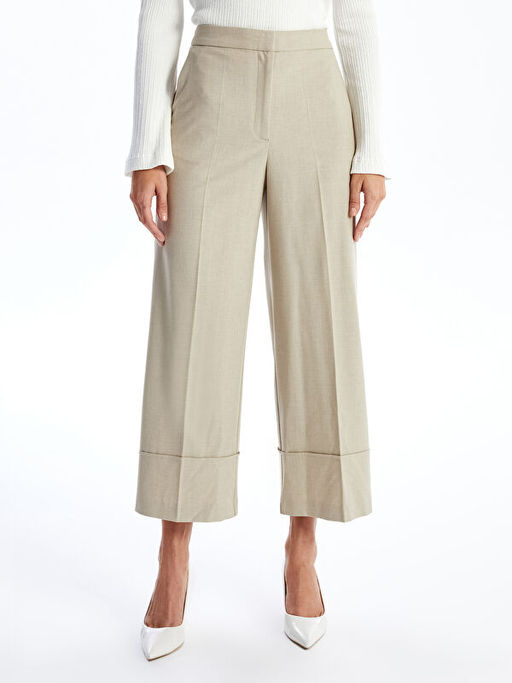 Standart Fit Geni? Pa?a Kad?n Pantolon