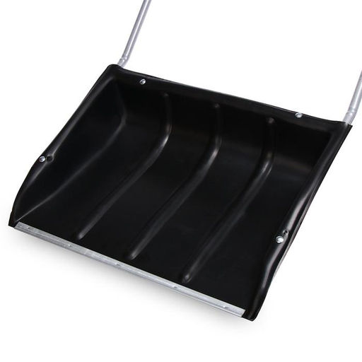 Движок пластиковый для уборки снега, чёрный ковш 600 × 470 мм, металлическая планка, металлическая ручка цвет МИКС