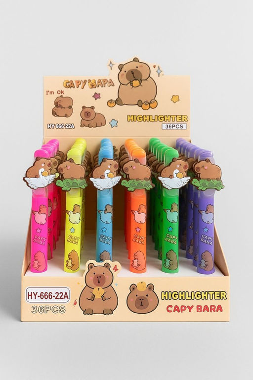 Маркер текстовыделитель "Convex capybara", mix