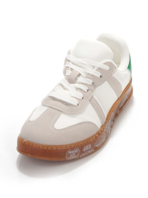 05-6016-2 WHITE/BEIGE Кроссовки женские (искусственные материалы) - No name фото 5