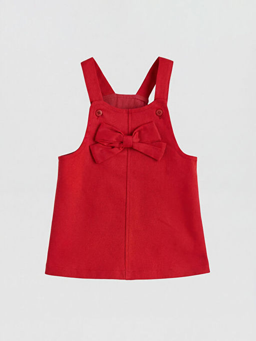 Fiyonklu K?z Bebek Gabardin Elbise