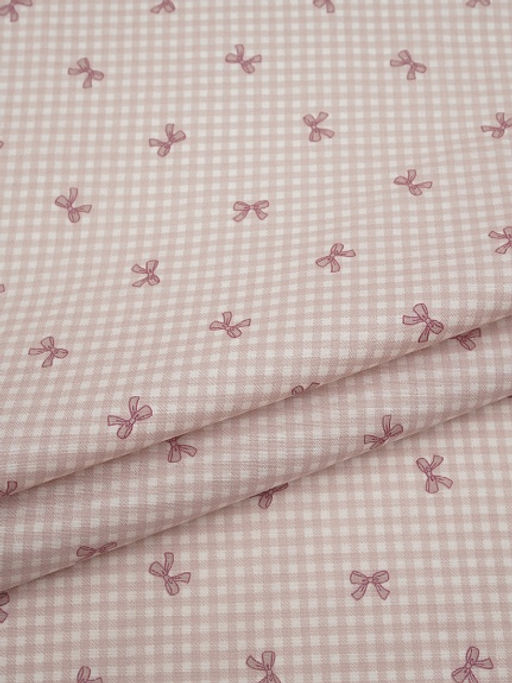 Муслин Премиум двухслойный гладкий Бантик - клетка, ш.2.5м, хлопок-100%, 130гр/м.кв - Купава фото 6