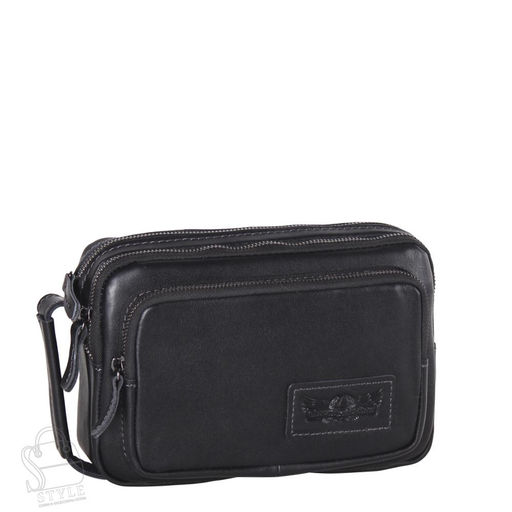Сумка мужская кожаная 4039-1TR black Tough Ryder