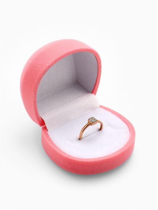 Футляр под кулон, серьги, кольца Кнопка, бархатный, 5.3?5?3.3 см, розовый