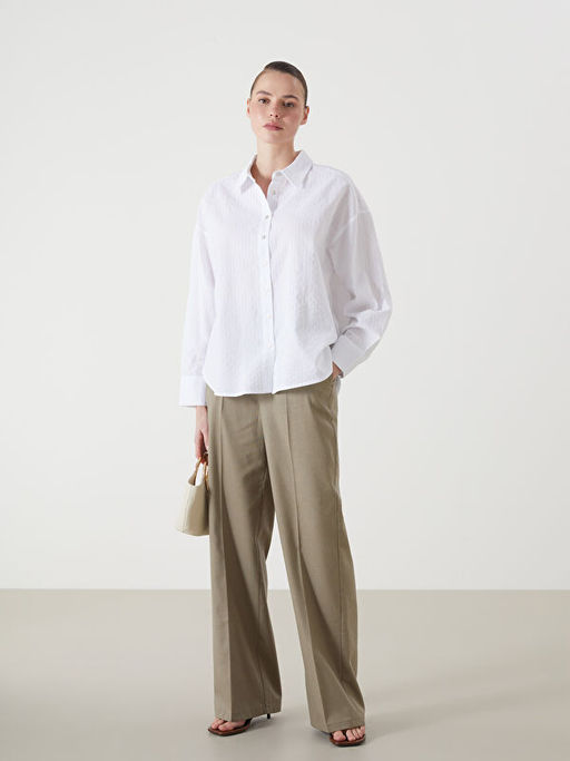 ?izgili Oversize Kad?n G?mlek