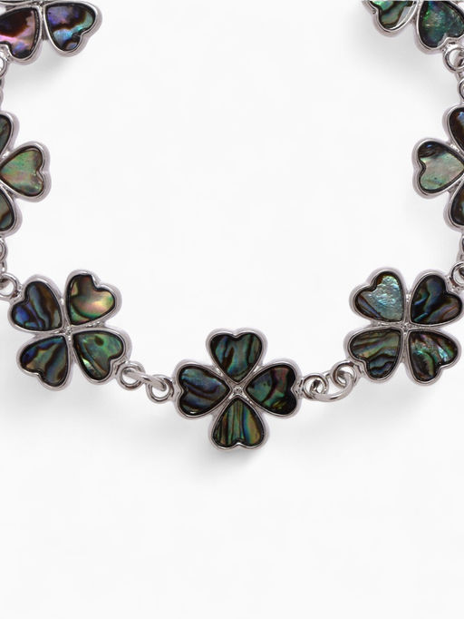 Браслет цепочка «Галиотис. Клевер», L=17 см + доп.цепочка 5 см, цвет серебро, разноцветный