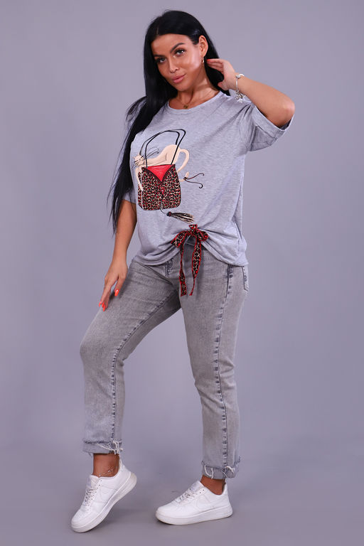 Футболка Натали 24884 оверсайз из кулирки пенье с лайкрой фото 11