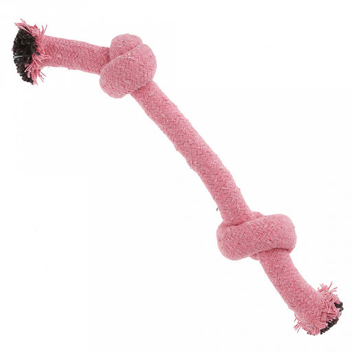 Игрушка для собаки Узел 24х3,5х3,5см, текстиль, цвета микс (розовый, салатовый, синий), Пэт тойс (Pet toys) (Китай)  фото 3