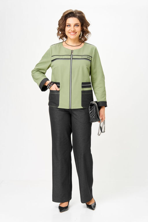 Костюм Aira Style 24249 зелёный-графит