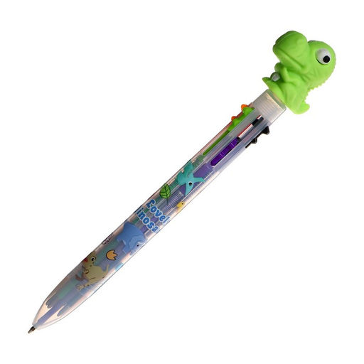 Цена за 36 шт. Ручка шариковая автоматическая «Динозавр», 6 цветов, МИКС