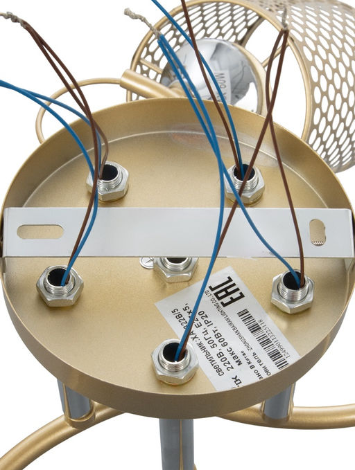 Люстра XA1322B/5, 5×60 Вт, E27, цвет золото, хром