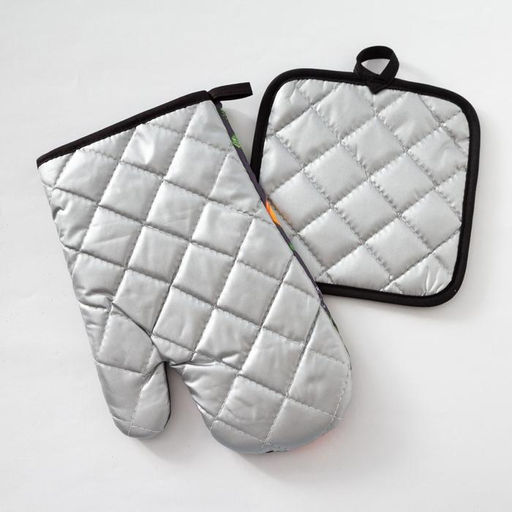 Кухонный набор Доляна «Фрукты», прихватка 17×17 см, рукавица 26×16 см