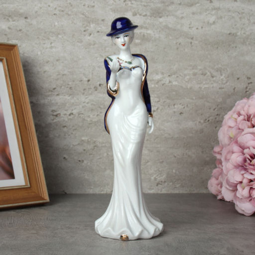 Статуэтка Дама с цветком 20 см / XH-068F /уп 50/