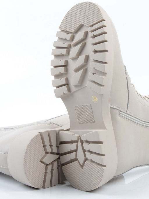 04-PAM366-2Z LT. BEIGE Ботинки зимние женские (натуральная кожа, 100% шерсть)