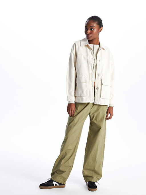 G?mlek Yaka Oversize Kad?n Ceket