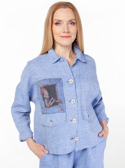 Жакет лен 60%, хлопок 40%