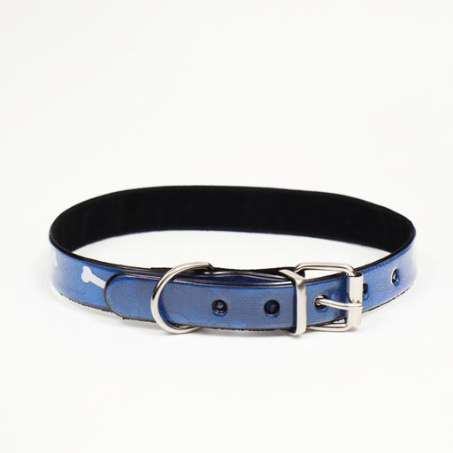 Ошейник со светоотражающим покрытием Косточки, 26-33 х 1,5 см, микс цветов - Пижон фото 2