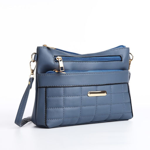 Сумка кросс-боди на молнии, цвет синий - Simaland фото 3