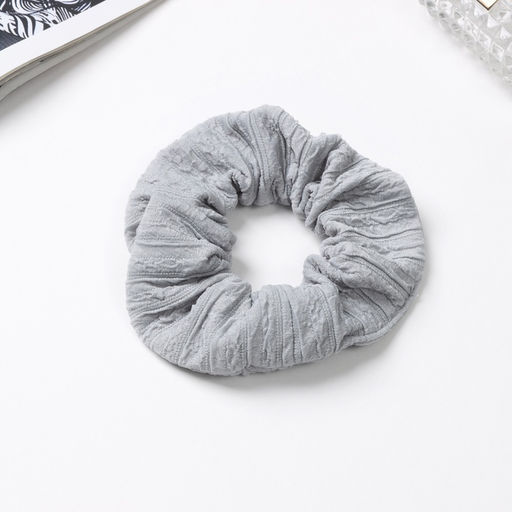 Цена за 3 шт. Резинка для волос «Орбита», классик жатка полосы, 10 см, серая