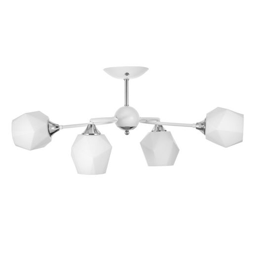 Светильник потолочный BayerLux «Миссури», люстра 4хЕ27, 40 Вт, белый, 71×36×29 см