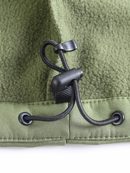 Ветровка спортивная мужская с капюшоном softshell цвета хаки 9563Kh
